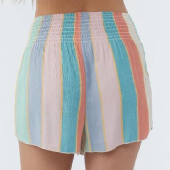O’Neill, Cove Stripe Short, High Rise Smocked Waist Stripe, Size Medium, EUC - Picture 6 of 10